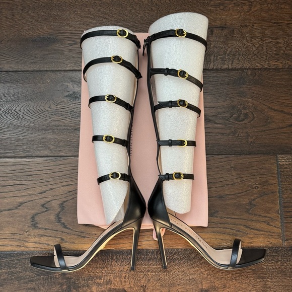 Stuart Weitzman Nudistcurve Gladiator Sandal 100mm - Picture 3 of 13
